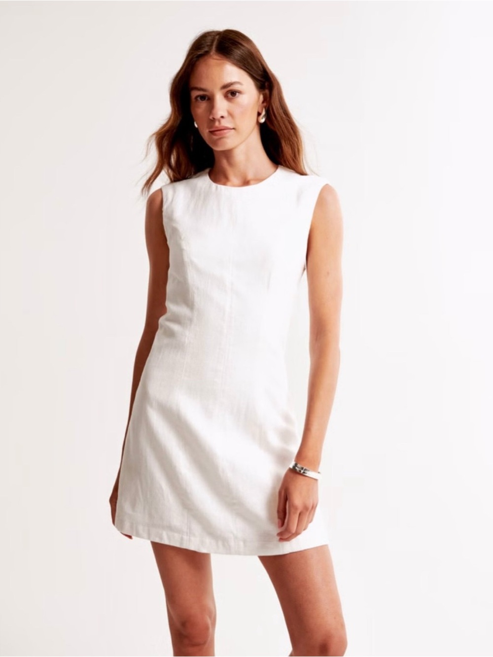Abercrombie Sleeveless Linen Blend Shell Mini Dress size xxsp